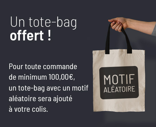 Un tote bag offert pour toute commande à partir de 100€